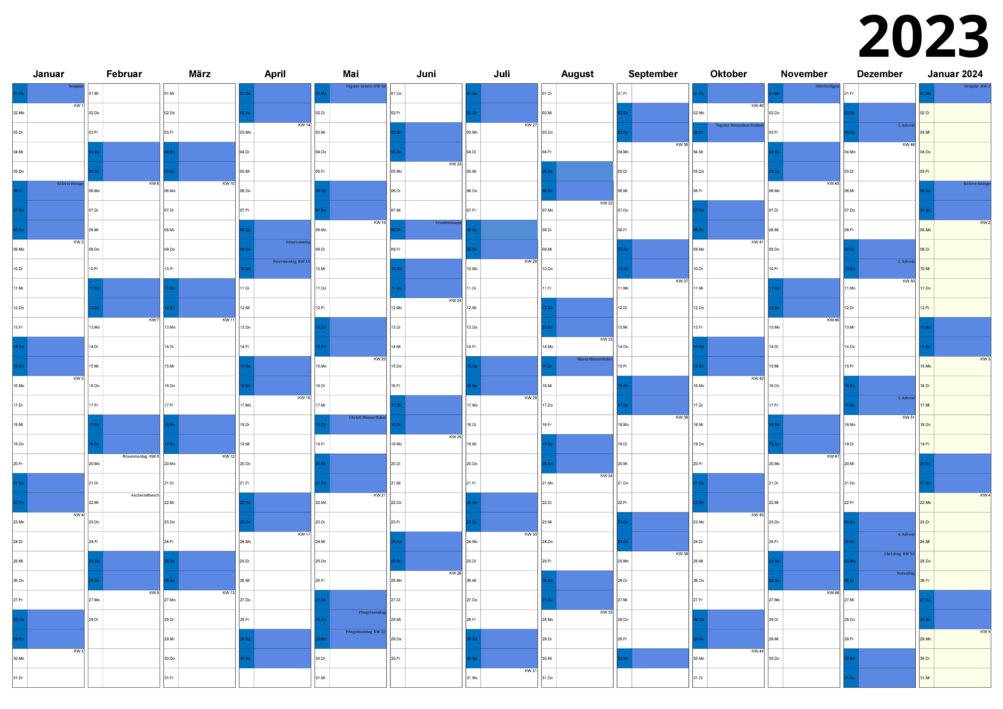 Wandkalender 2023