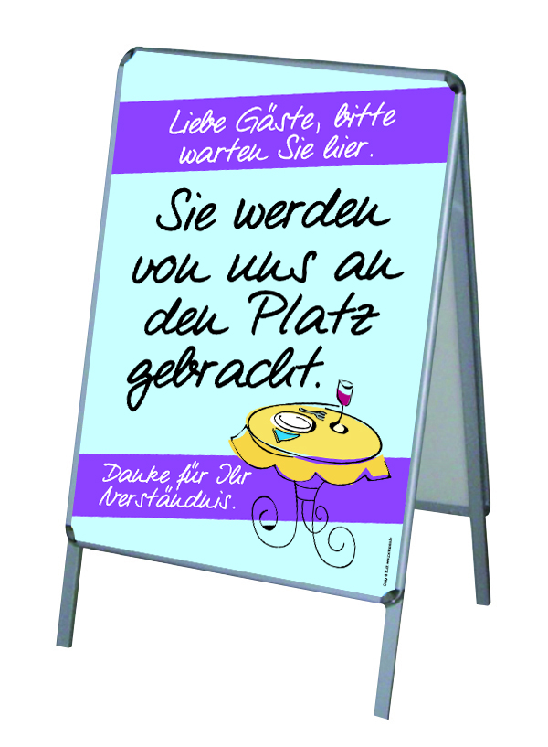 Aktion Corona-Hinweise Restaurant-1 - PVC-Poster A1 für Kundenstopper