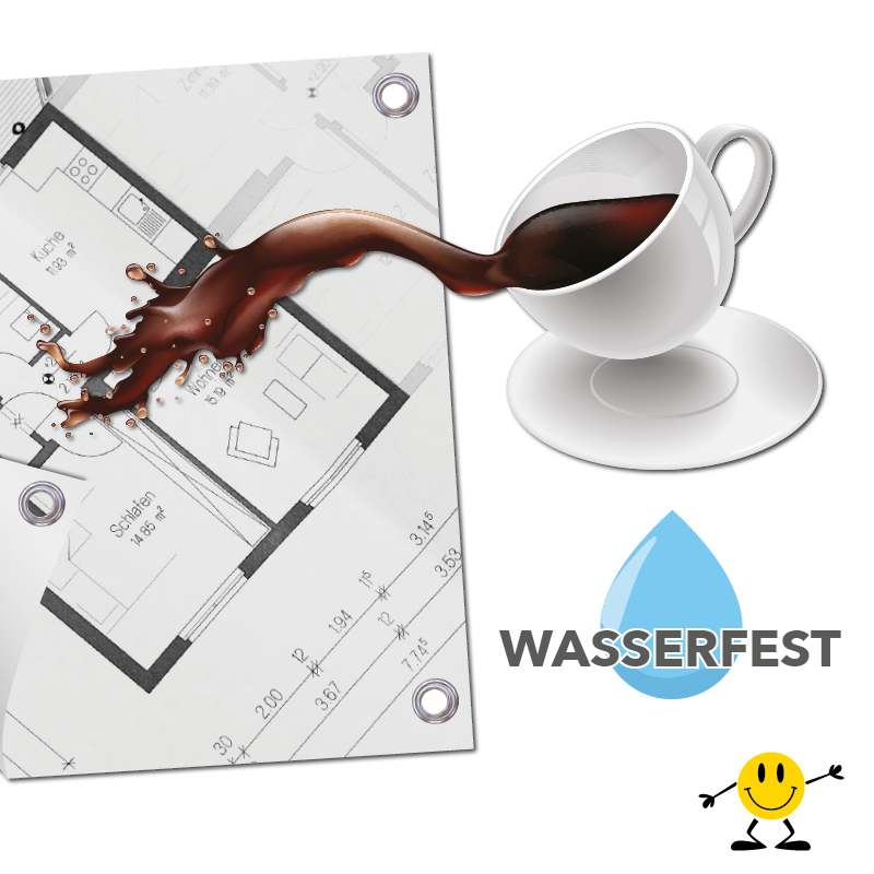 Bauplan wasserfest und reißfest DIN A0