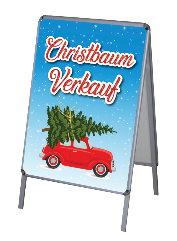 Aktion Christbaumverkauf PVC-Poster A1 für Kundenstopper Kopie